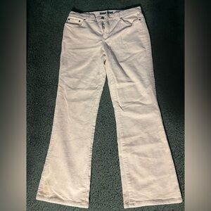 White Size 8 Petite Lauren Jeans Co. Ralph Lauren Cotton Corduroy Pants